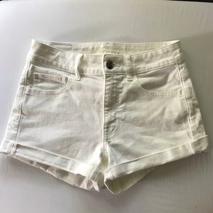 American eagle white denim shorts
